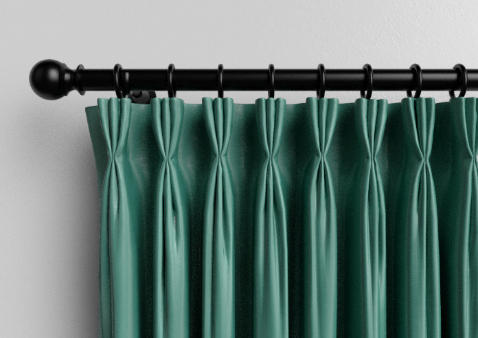 Akoya Faux Silk, Lustre Emerald Green - Made to Measure Curtain - Image 11